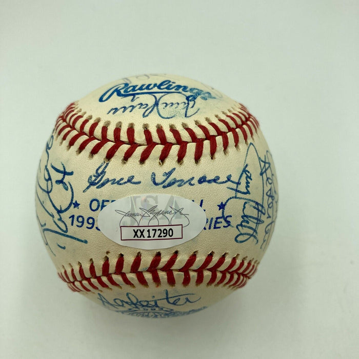 1993 Toronto Blue Jays World Series Champs Team Signed Baseball JSA COA