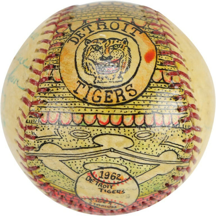 Al Kaline Detroit Tigers Hand Painted George Sosnak Folk Art Baseball 1/1 Signed