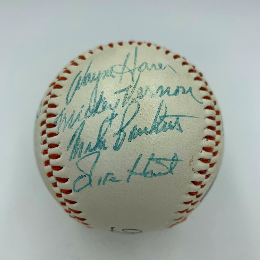 Don Mattingly Pre Rookie 1982 Columbus Clippers Team Signed Baseball PSA DNA COA