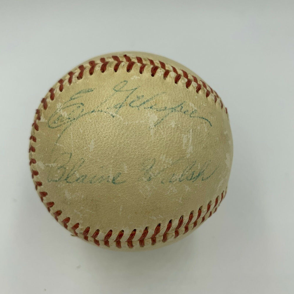 1956 Milwaukee Braves Broadcasters Signed Baseball Walsh Gillespie Kohler JSA