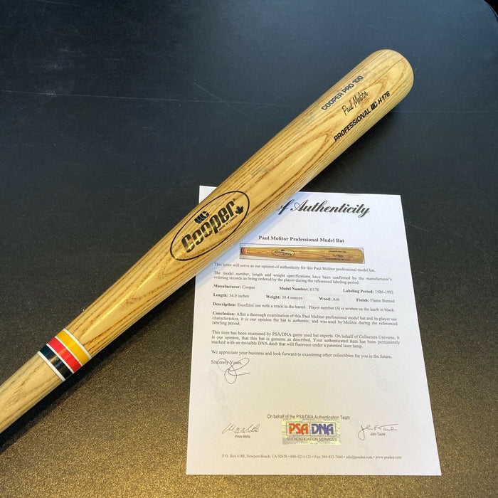 1986 Paul Molior Game Used Cooper Baseball Bat PSA DNA COA Excellent Game Use