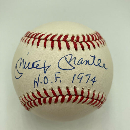 The Finest Mickey Mantle HOF 1974 Signed Baseball PSA DNA Graded 10 GEM MINT
