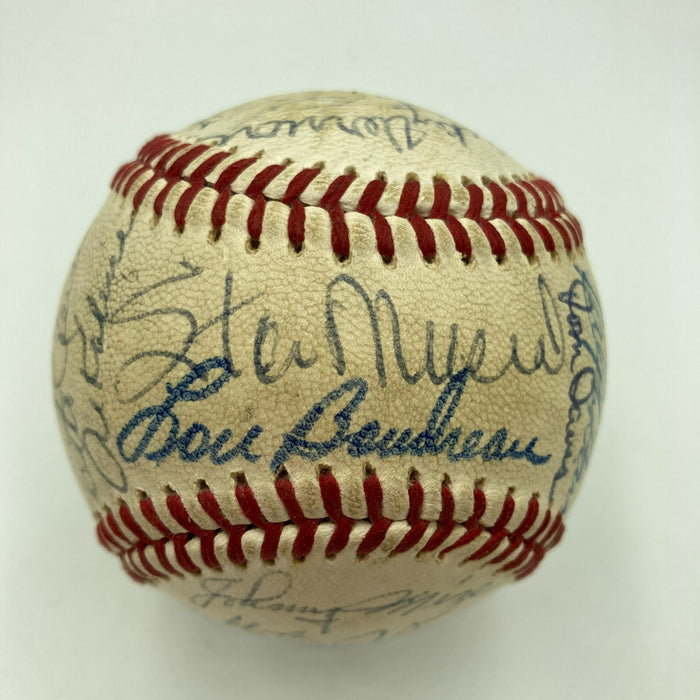 The Finest 1935-1975 Batting Champs Signed Baseball Clemente Mantle Dimaggio JSA