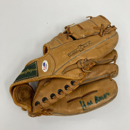 Hank Aaron Signed Vintage MacGregor Game Model Baseball Glove PSA DNA Sticker