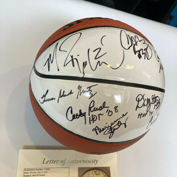 NBA Hall Of Fame Class Of 2014 Signed Basketball 15 Sigs JSA COA