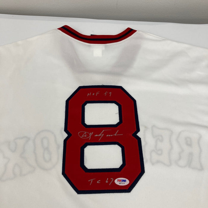 Carl Yastrzemski Triple Crown 1969 HOF 1989 Signed Boston Red Sox Jersey PSA DNA