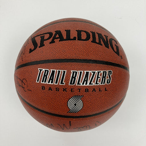 2007-08 Portland Trail Blazers Team Signed Spalding Basketball With Team COA