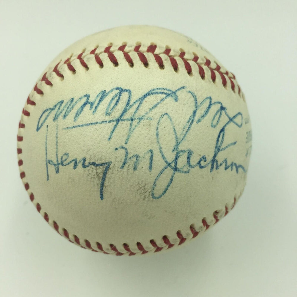 Senator Henry Scoop Jackson Ted Stevens Mike Gravel Signed Baseball JSA COA