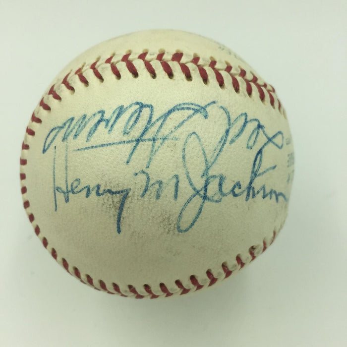 Senator Henry Scoop Jackson Ted Stevens Mike Gravel Signed Baseball JSA COA