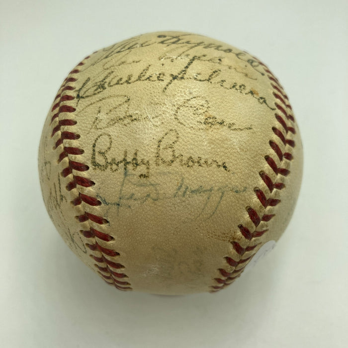 1951 Yankees World Series Champs Team Signed Baseball Mickey Mantle Rookie JSA
