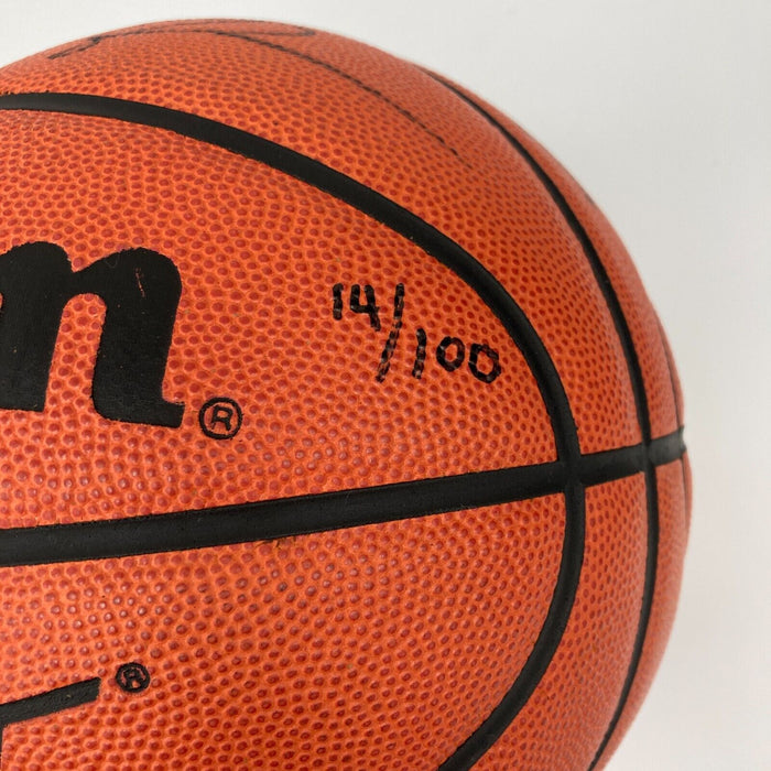 Michael Jordan Bill Russell Magic Johnson Larry Bird Signed Basketball UDA & PSA