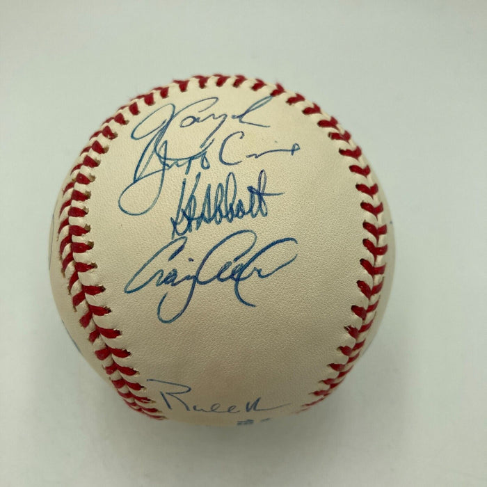 1997 Florida Marlins World Series Champs Team Signed W.S. Baseball With COA