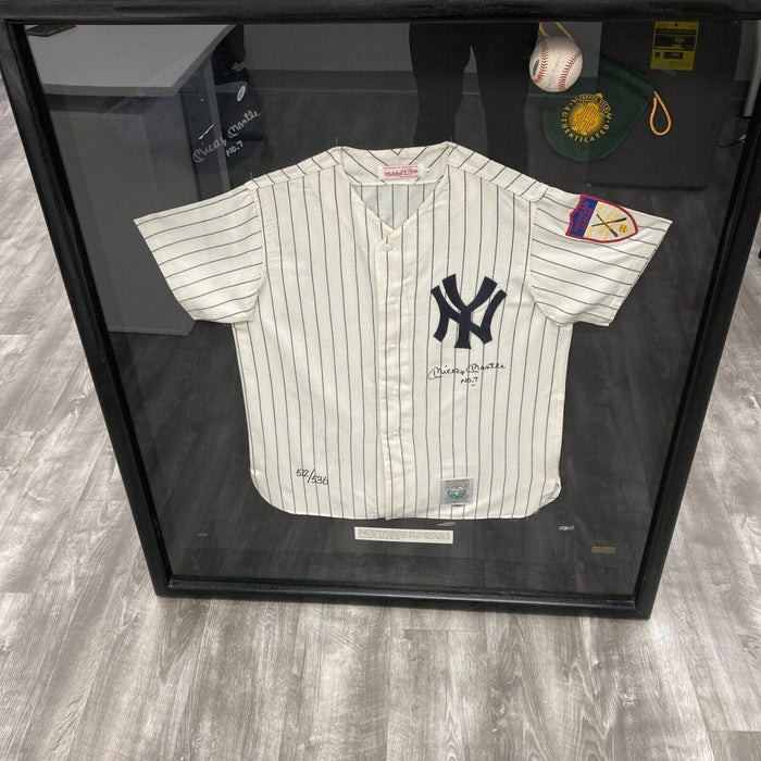 Magnificent Mickey Mantle Upper Deck UDA Signed Jersey, Hat & Baseball Display