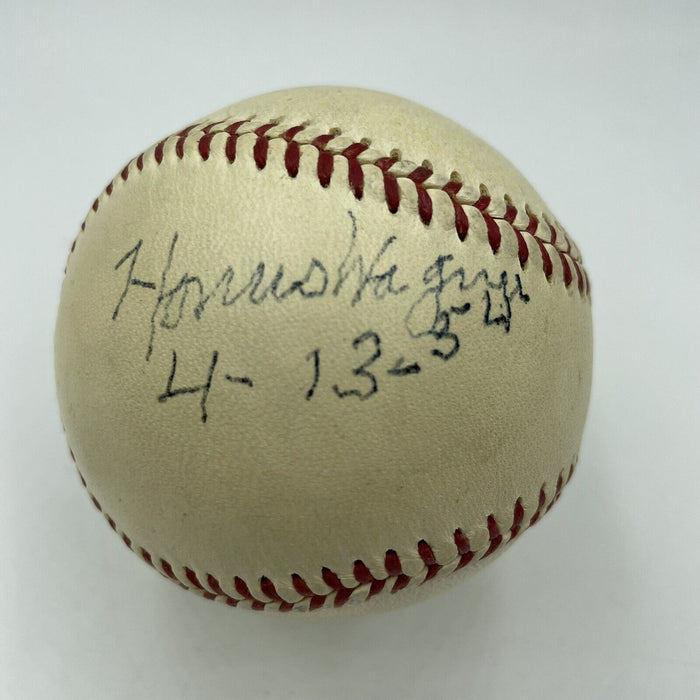 The Finest Honus Wagner  Single Signed National League Baseball JSA COA