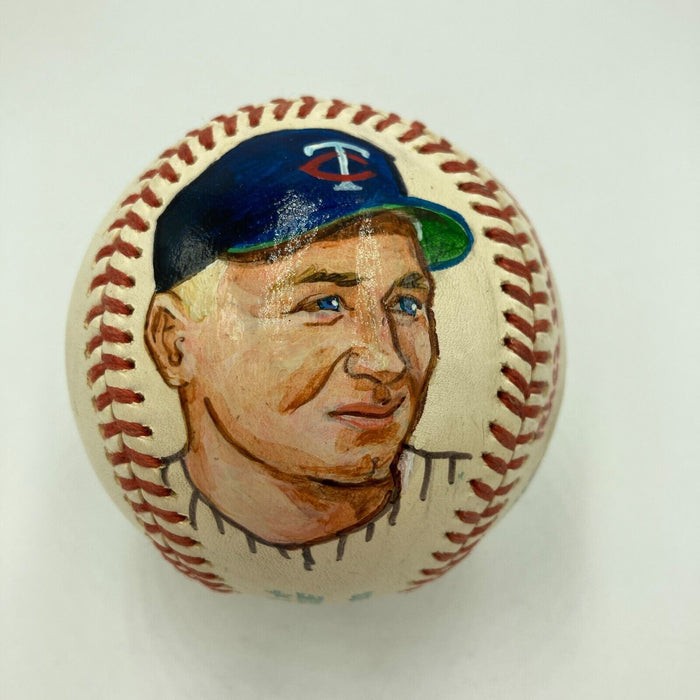 Harmon Killebrew Signed 1970's Vintage American League Art Baseball JSA COA