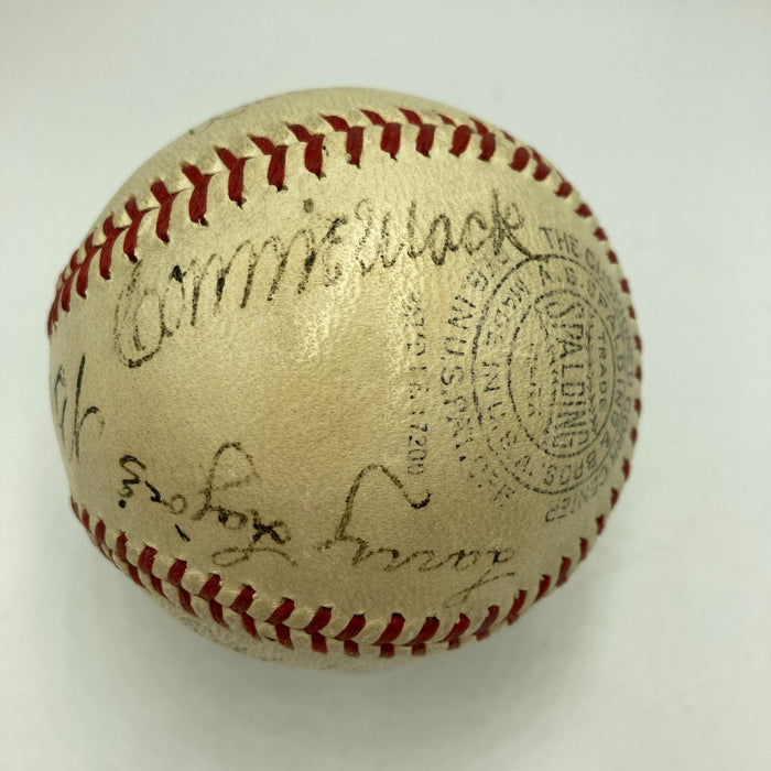Babe Ruth Ty Cobb Honus Wagner 1939 HOF Inaugural Induction Signed Baseball PSA