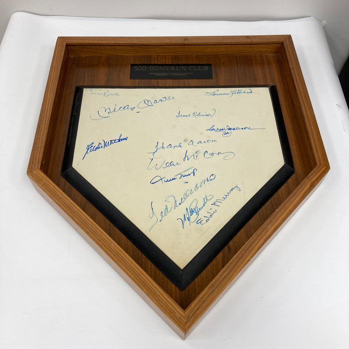 500 Home Run Signed Home Plate 12 Sigs Mickey Mantle Ted Williams JSA COA