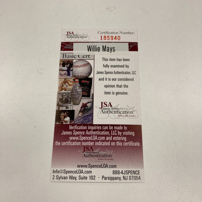 Willie Mays Signed "The Catch" 8x10 Photo 1954 World Series JSA COA