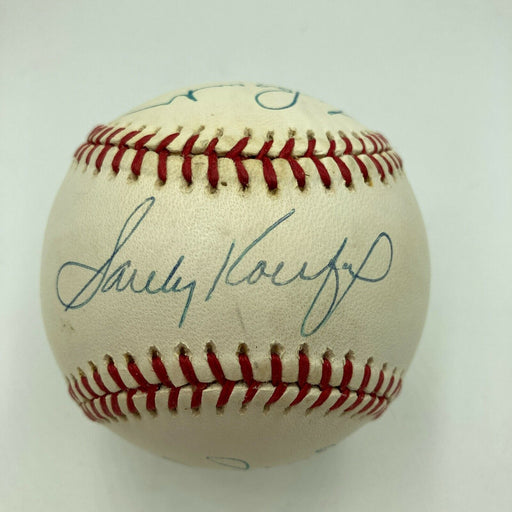 Sandy Koufax Duke Snider & Tommy Lasorda Signed National League Baseball JSA COA