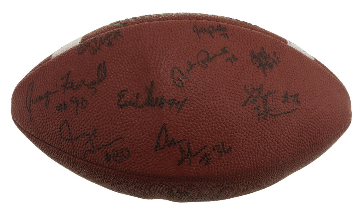 1997 Michigan Wolverines National Champs Team Signed Football Tom Brady JSA COA