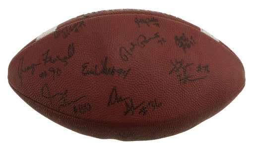 1997 Michigan Wolverines National Champs Team Signed Football Tom Brady JSA COA
