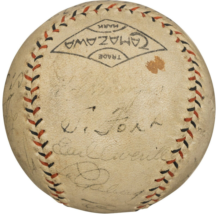 Babe Ruth & Lou Gehrig 1934 Tour Of Japan Team Signed Baseball PSA DNA COA