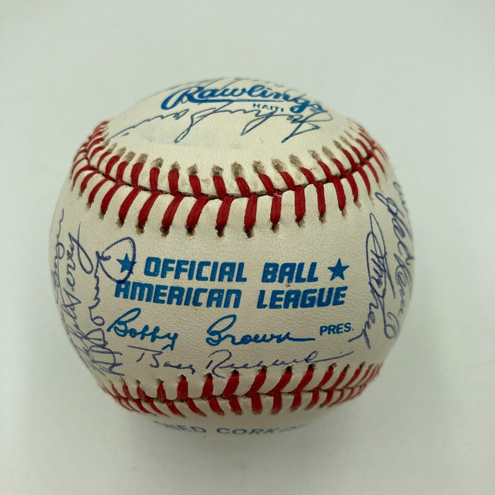 1961 New York Yankees World Series Champs Team Signed Baseball Mickey Mantle BAS