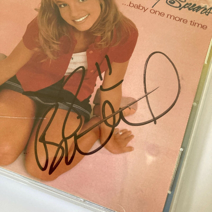 Britney Spears Signed 1998 First Album Baby One More Time Music CD JSA COA