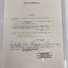 Ted Williams Full Name Signed Original Contract PSA DNA Coa