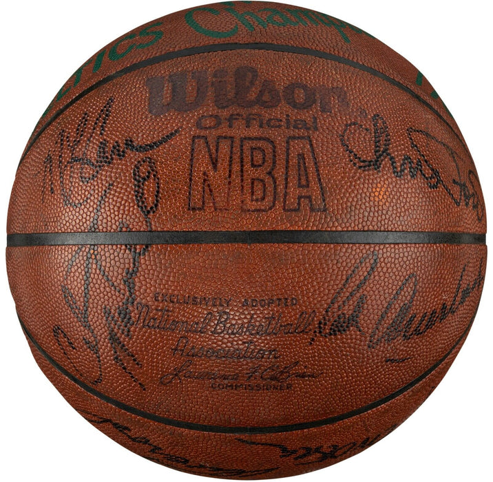 1981 Finals Game Winning Game Used Signed Basketball Boston Celtics NBA Champs