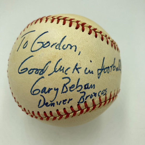 GARY BEBAN  Signed Vintage AL Baseball Heisman Trophy Winner JSA COA