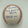 John Sterling Signed Heavily Inscribed STAT Baseball JSA COA RARE!