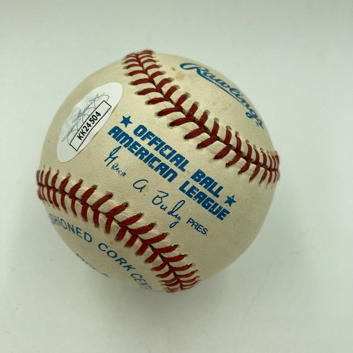 Gene Budig Baseball President Signed American League Baseball JSA COA