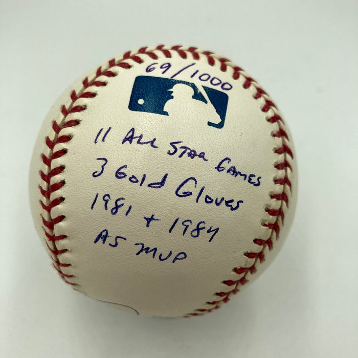 Gary Carter Signed Heavily Inscribed STAT Major League Baseball RJ COA