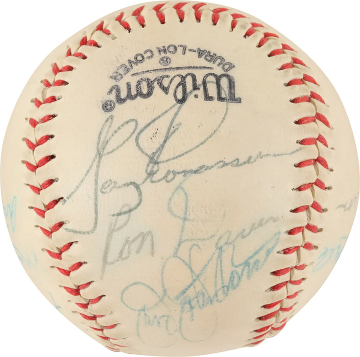 1978 New York Yankees World Series Champs Team Signed Baseball With Munson PSA