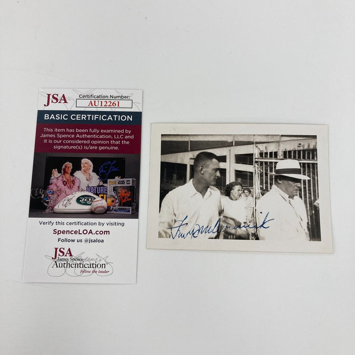 Frank McCormick Signed Original 1946 Snapshot Photo Cincinnati Reds JSA COA