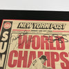 Derek Jeter Bernie Williams Signed 1996 World Series New York Post Cover JSA COA