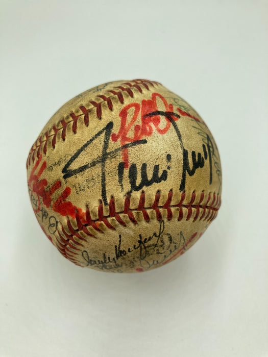 Willie Mays Hank Aaron Sandy Koufax Hall Of Fame Multi Signed Baseball 31 JSA