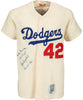 Sandy Koufax Don Drysdale Signed Jackie Robinson Brooklyn Dodgers Jersey JSA COA