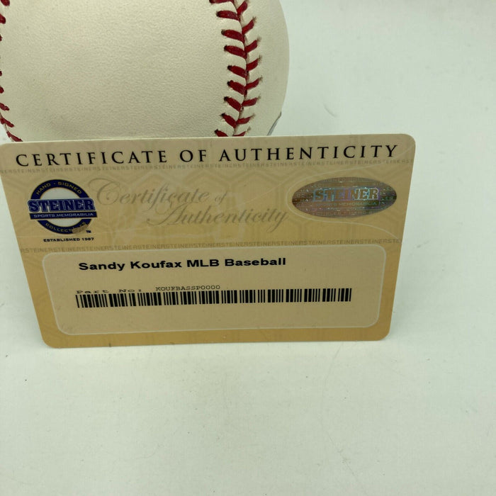 Sandy Koufax Signed Autographed Official Major League Baseball With Steiner COA