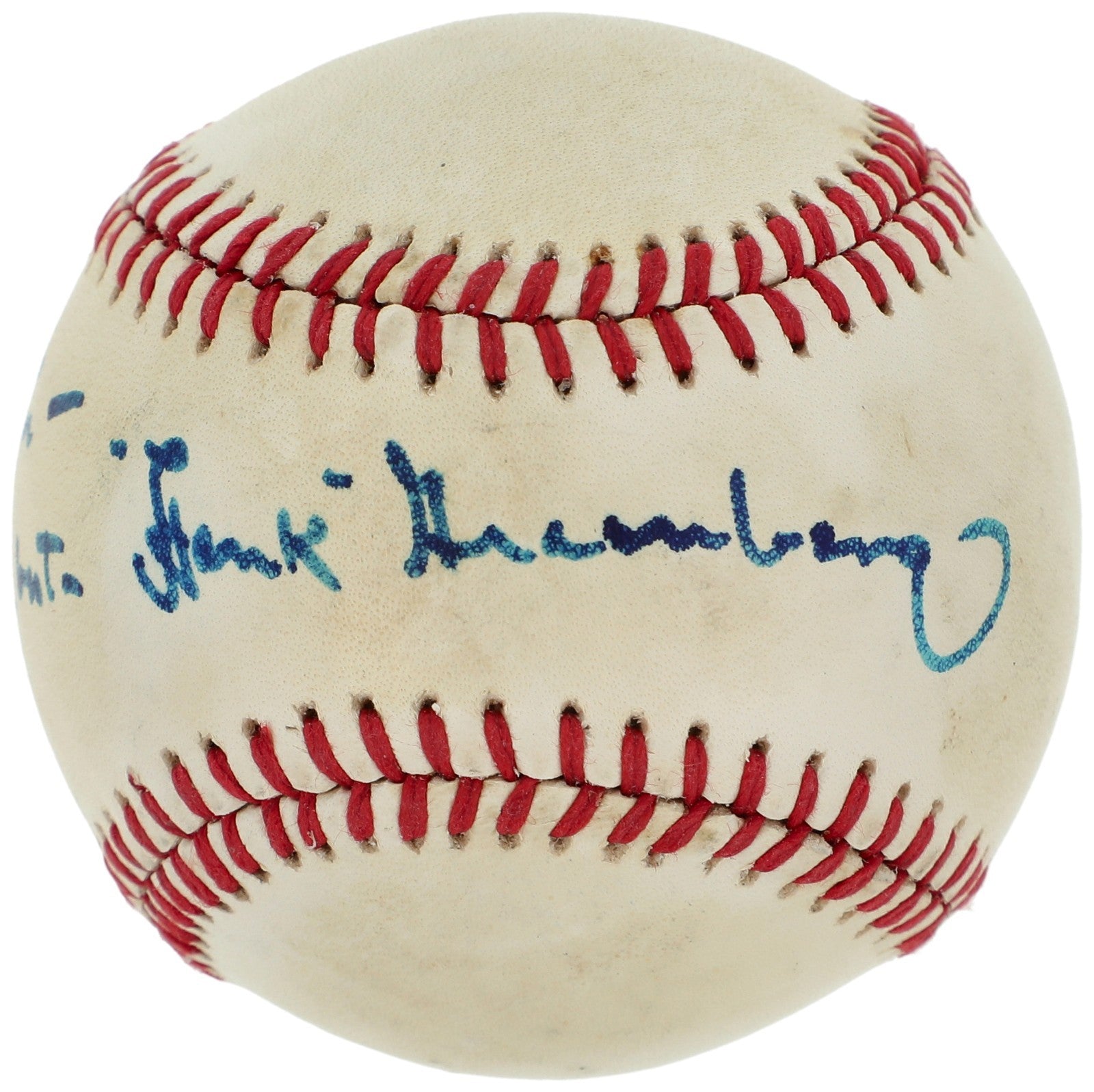 Hank Greenberg Single Signed American League Baseball Beckett Graded 9 MINT