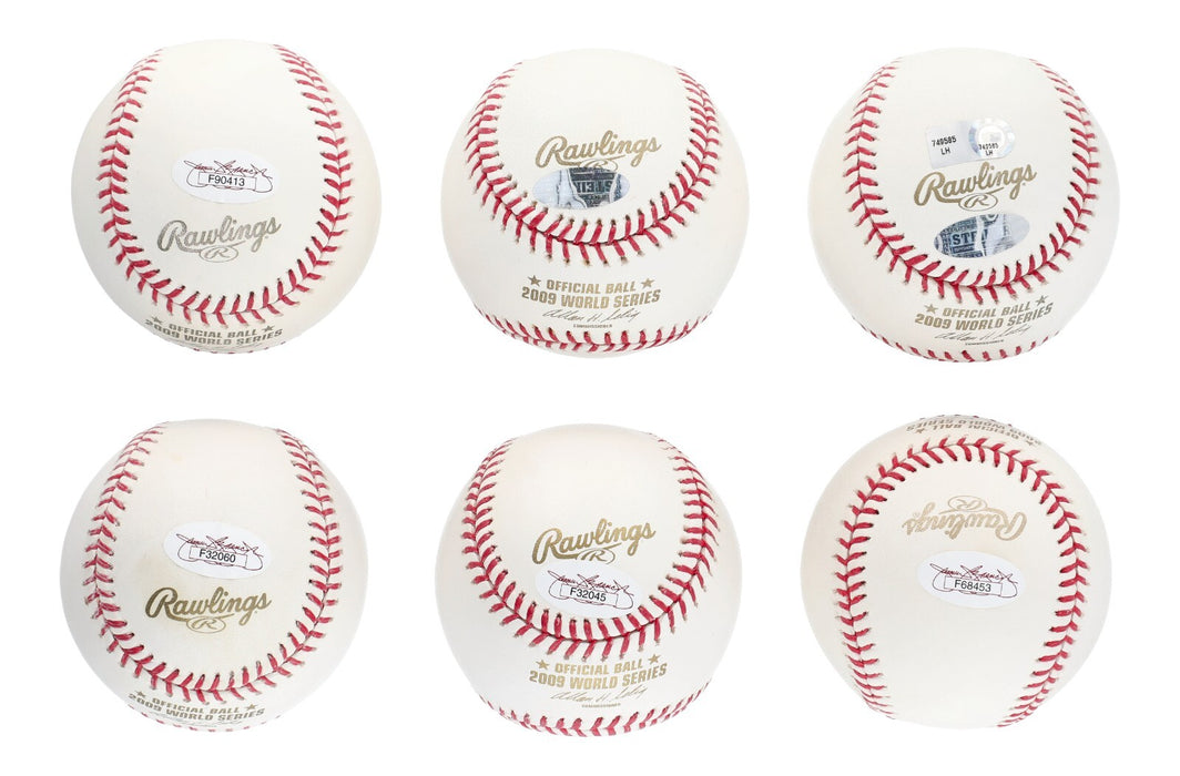 2009 New York Yankees WS Champs Team Signed Baseball Collection 42 Balls JSA COA