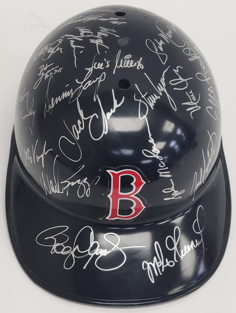 1991 Boston Red Sox Team Signed Game Helmet Roger Clemens Wade Boggs JSA COA
