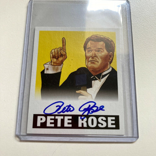 2012 Leaf Wrestling Pete Rose #77/99 Auto Signed Autographed Baseball Card