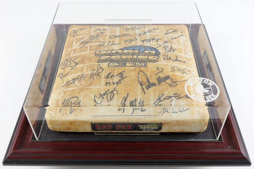 Historic 2004 Boston Red Sox Champs Team Signed Game Used World Series Base PSA