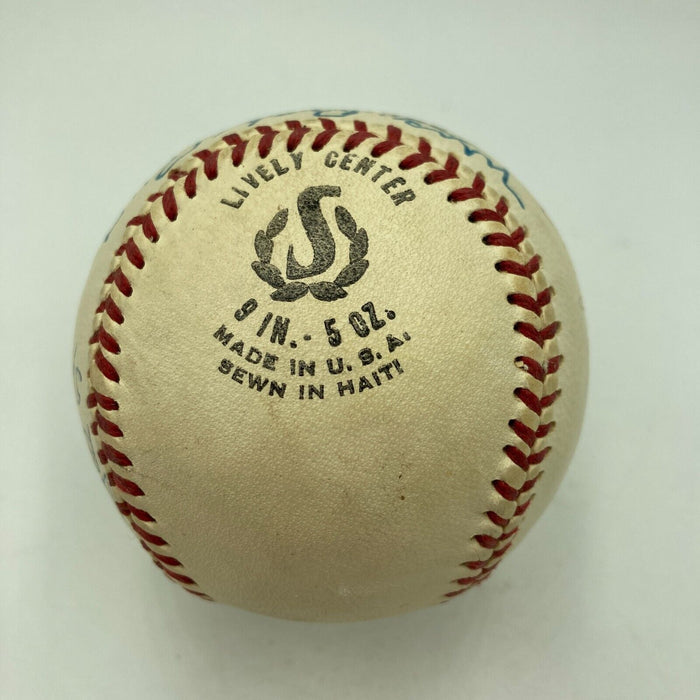 Mrs. Babe Ruth & Mrs. Lou Gehrig Signed Baseball With Satchel Paige PSA DNA COA