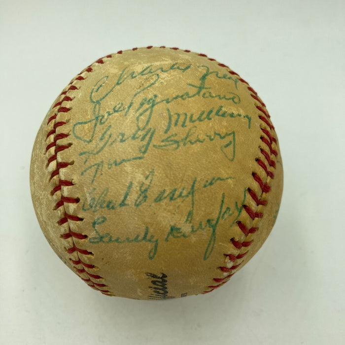 1959 Los Angeles Dodgers World Series Champs Team Signed Baseball Koufax PSA DNA