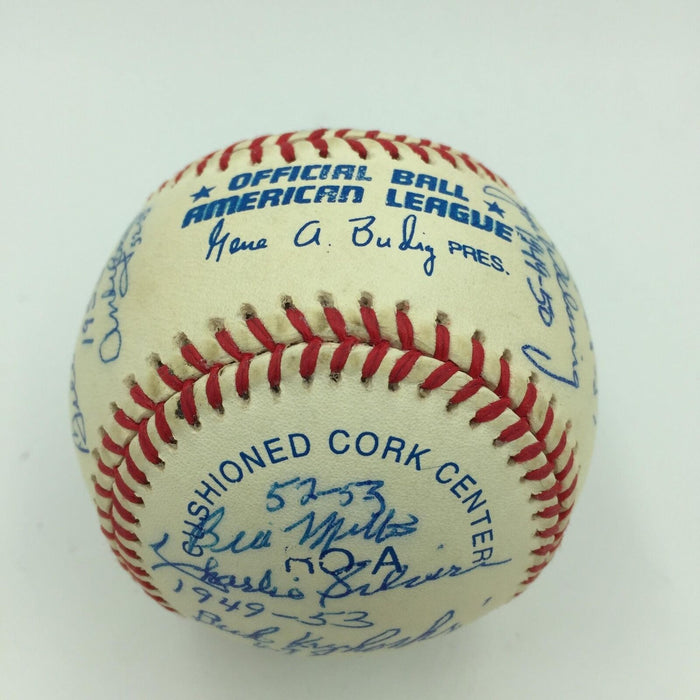 Yogi Berra & Whitey Ford 1950's Yankees Greats Signed Baseball 18 Sigs PSA DNA