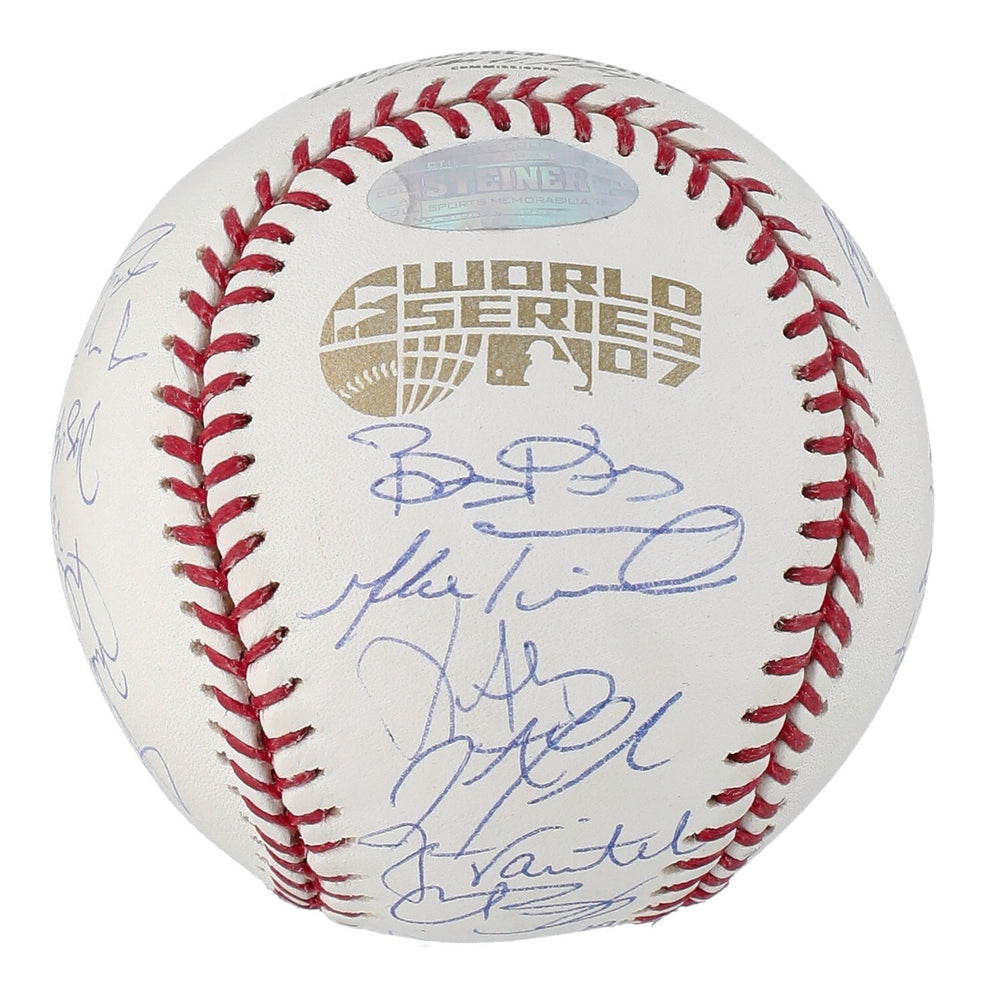 2007 Boston Red Sox World Series Champs Team Signed W.S. Baseball PSA DNA COA