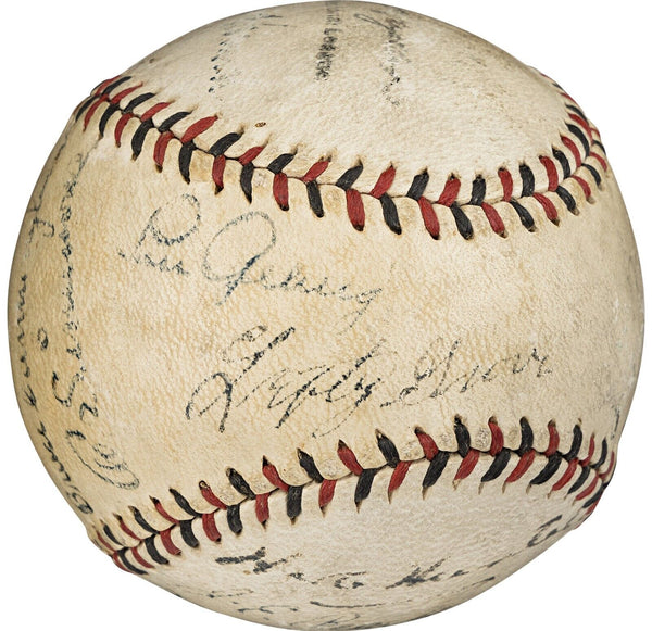 1931 Tour Of Japan Team Signed Baseball With Lou Gehrig PSA DNA & Beckett COA